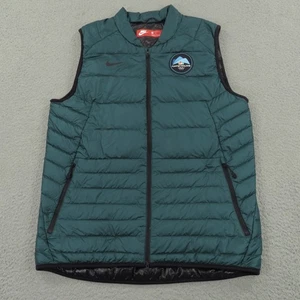 Nike Vest Men Medium Teal Down Insulated Puffer Quilted Olympic Sportswear NBC - Picture 1 of 12