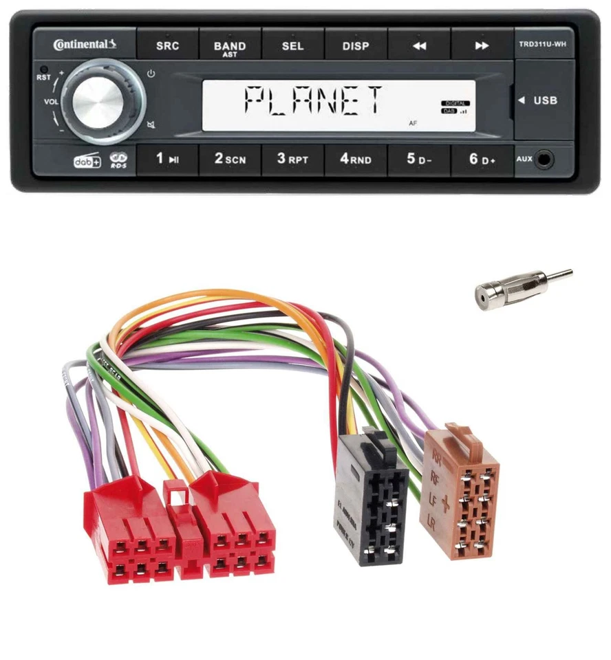 Continental MP3 AUX USB DAB 1DIN Autoradio für Renault R5 R21 R19 Espace bis 199 - Bild 1 von 4