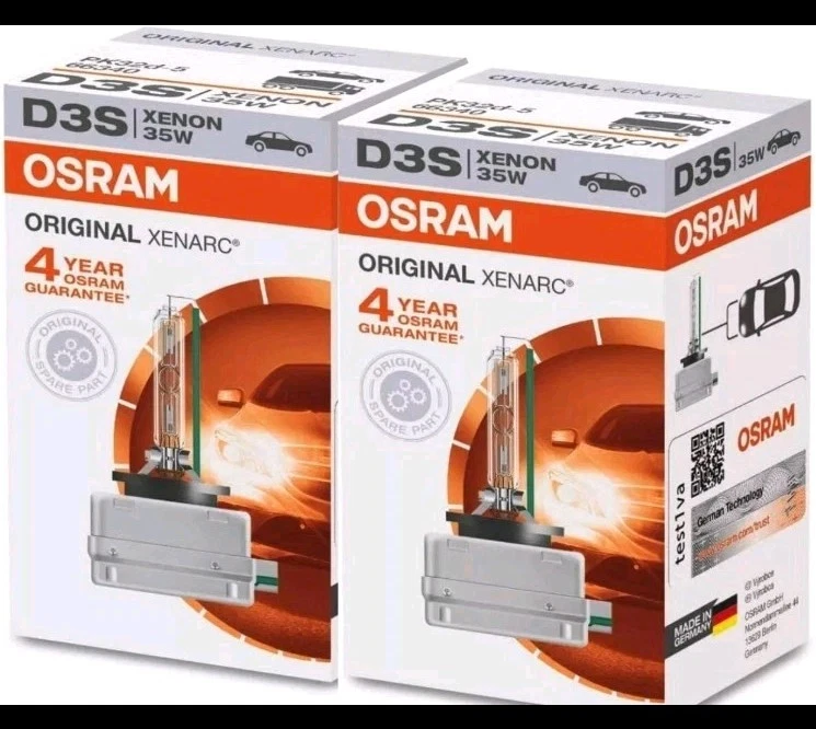 Osram 66340HBI Xenarc 35W D3S PK32D-5 4600K HID Xenon Light Bulb (2 Pack) - Image 1 of 4