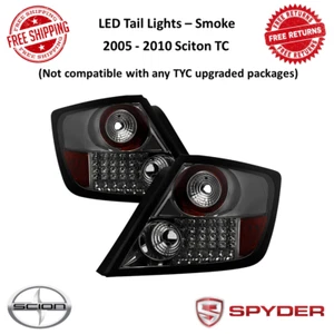 Spyder Auto LED Tail Lights Pair Smoke / Chrome For 2005-2010 Scion TC #5007742 - Picture 1 of 12