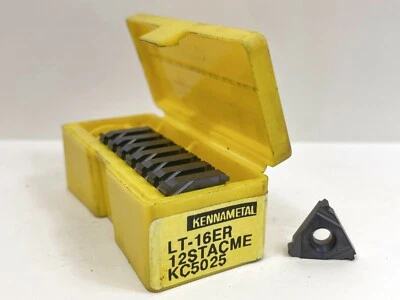 KENNAMETAL LT-16ER 12STACME New Carbide Threading Inserts Grade KC5025 8pcs - Image 1 of 2
