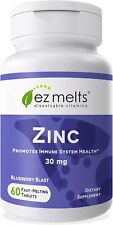  Suplemento De Zinc Soluble 30 Mg, Sin Azucar, Suministro Para 2 Meses