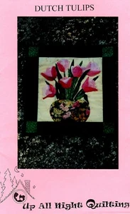 Patrón de edredón de pared de tulipanes holandeses para arriba toda la noche acolchado - Imagen 1 de 2