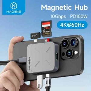 Hagibis 7-in-1 Magnetic USB C Hub for iPhone 16 Pro Docking Station - Picture 1 of 6