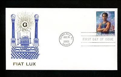 US FDC #3660 Unknown 2002 Honolulu HI Duke Kahanamoku Surfing Masonic Mason - Image 1 of 2