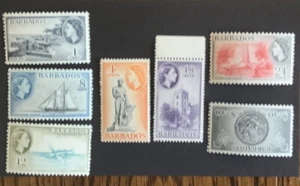 Barbados Elizabeth II 1953 Part Definitive Set MNH U/M C/V £20+ - Picture 1 of 3