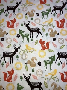 1 Yd.14”-AMT Tribal Woodland Fabric Earth tone Forest Animals-D#71848 - Picture 1 of 4