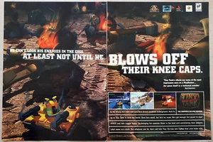 Magazine Print Ad TINY TANK Up Your Arsenal 1998 PlayStation Two Pages - Picture 1 of 1