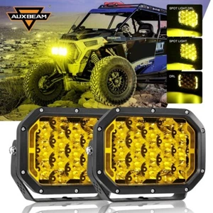 AUXBEAM 7X5" Amber LED Work Lights Spot Beam Off-road Driving Fog Lamp Truck ATV - Picture 1 of 12