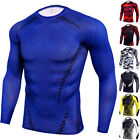 Men's Compression Armour Base Layer Top Long Sleeve Thermal Gym Sports Shirt US