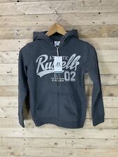 RUSSELL ATHLETIC 9-10 YEARS ZIP UP ‘RUSSELL 02’ ZIP HOODIE IN GREY. NEW W TAGS
