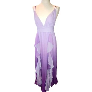 Fashion Nova Purple Ombre Effect Maxi Dress Size Large Gorgeous! jj3623 - Picture 1 of 14