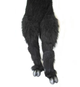Piernas y pezuñas Pantalones peludos negros y pies Bestia Adulto Zagone Disfraz de Halloween - Imagen 1 de 1