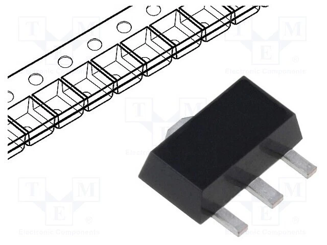 5 Stück, IC: Spannungsstabilisator HT7550-1-SOT89TRLF /E2DE - Bild 1 von 1