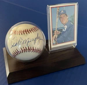 Atlanta Braves Dale Murphy Autographed Baseball and Topps Card - Picture 1 of 7