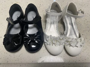SMARTFIT Black Patent Leather Sz 9and White Leather Sz 9.5Mary Jane Dress Shoes, - Picture 1 of 12