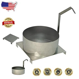 6-Inch Stainless Steel Funnel Cake Mold Ring with Base Plate - Durable Design - Picture 1 of 4