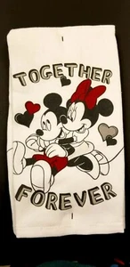 Disney Mickey & Minnie Mouse "TOGETHER FOREVER" Kitchen Towel Love Marriage NEW! - Picture 1 of 1