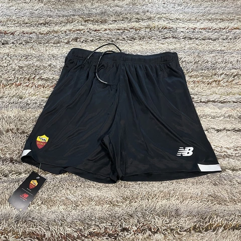 AS Roma FC On-Pitch Soccer Shorts New Balance NB Dry Mens Size XL Black $40 Cover