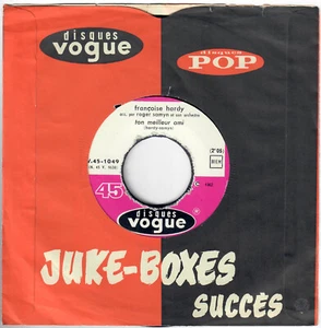 FRANÇOISE HARDY Dein bester Freund 1962 SP Vogue French 60s Yé-Yé Girl Jukebox 45t - Bild 1 von 4