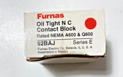 Furnas 52BAK Oil Tight Contact Block, New, NC contacts - Image 1 of 4