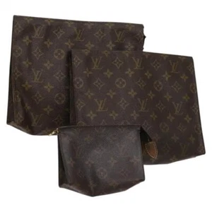 LOUIS VUITTON Monogram Clutch Bag 3Set LV Auth fm4626 - Picture 1 of 24