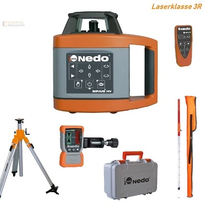 Nedo Rotationslaser SIRIUS 1 HV LK 3R im Set Kurbelstativ 2,03m Flexilatte *NEU* - Bild 1 von 4