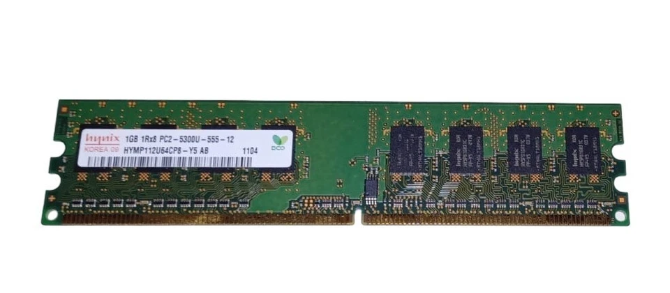 Memoria DDR2 HYMP112U64CP8-Y5-AB Hynix 1GB PC2-5300 DDR2-667MHz CL5 240-Pin - Immagine 1 di 1