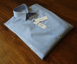 Calvin Klein talla S/38/15 Slim Stretch Hombre Camisas Casuales Azul Claro NUEVO - Imagen 1 de 14