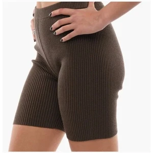 Pantalones Cortos Samsoe Samsoe Luna Acanalados Motociclista Para Mujer Marrón Wren Talla Pequeña - Imagen 1 de 11