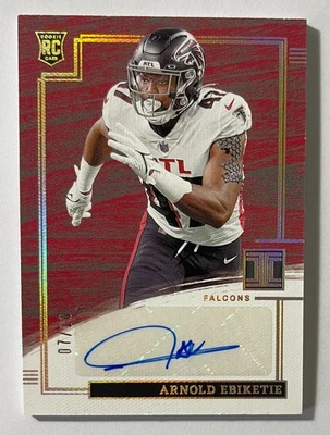 2022 Panini Impeccable Arnold Ebiketie GOLD RC Auto 07/10 - Image 1 of 2