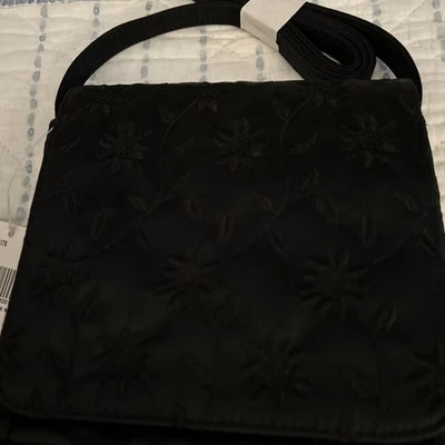 Mini bolso de hombro para mujer Nine West Flower Power negro nuevo con etiquetas Foto 1 de 4