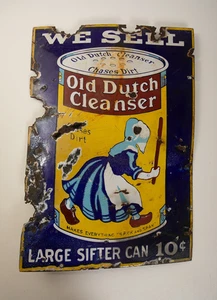 We Sell Old Dutch Cleanser Porcelain Sign (HSE/JSF6) Relic Large Sifting Can - Picture 1 of 13