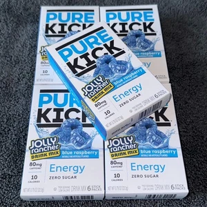 Pure Kick Energy Jolly Rancher Blue Raspberry Drink Mix (5 Box Lot, 6-Pack) - Picture 1 of 6