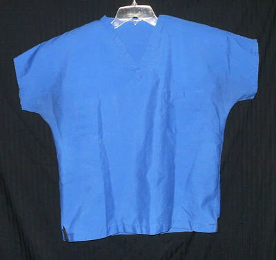 Blusa Médica Reversible Sin Marca Azul Real Unisex Cuello en V L Foto 1 de 3