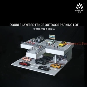 Diorama 1/64 Car Parking Lot Model Lighting City Double Layer Garage Scene Model - Picture 1 of 22
