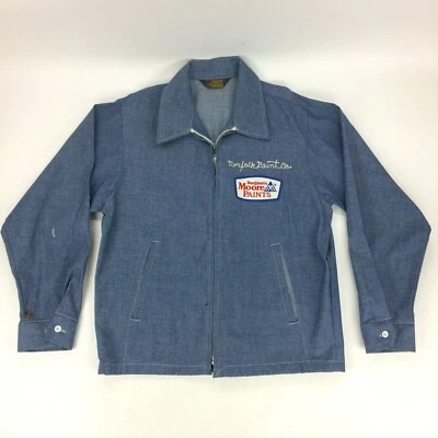 Vtg Benjamin Moore Paints K Brand Sz M Norfolk Paint Co. Poly Cotton Zip Jacket - Image 1 of 4