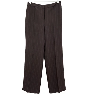 Kate Hill Women's Dress Pants Size 8 Full Lined Straight Leg Mid Rise Brown - Image 1 of 4