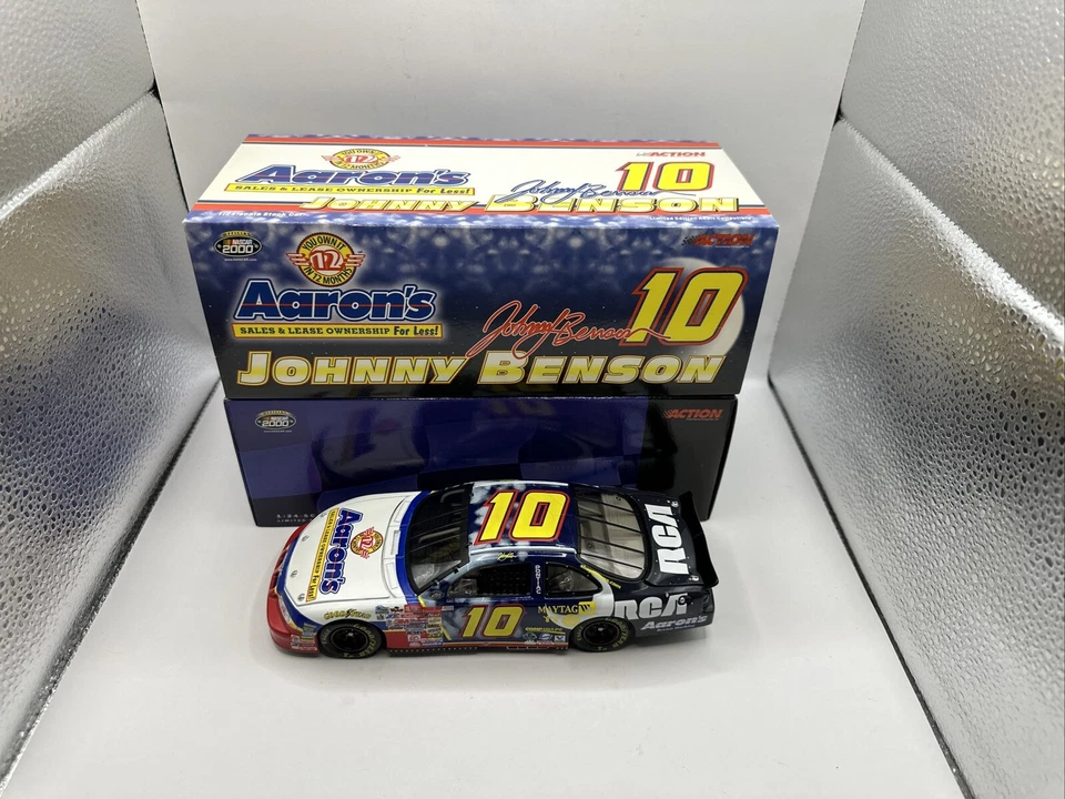 Johnny Benson #10 Aaron's Rent 2000 Grand Prix 1/24 Nascar Diecast Car Lim Ed - Image 1 of 2