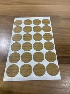 Selbstklebende Schraubverschlussabdeckungen Eiche natur (20 mm) CheapestOnHereDoTheMaths! - Bild 1 von 3
