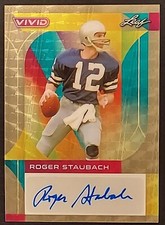2023 Leaf Vivid Football Roger Staubach AUTO #BA-RS1 TEAL 1/1