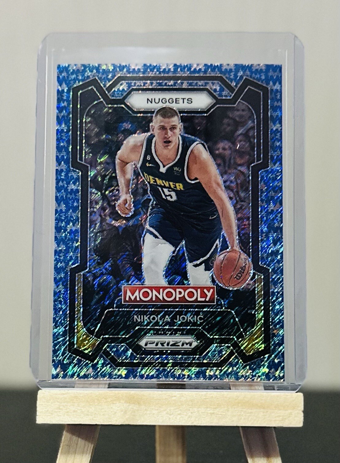 2023-24 Prizm Monopoly Nikola Jokic #1 Blue Millionaire Shimmer #'d to 10