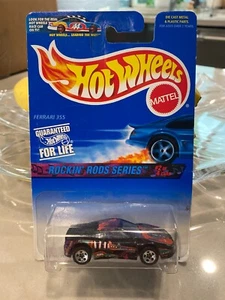 1997 Hot Wheels #570 Rockin' Rods Series 2/4 FERRARI 355 Black w/Chrome 5 Spokes - Picture 1 of 1