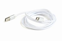 1.8m USB 2.0 Alta Velocidad Cable de Datos Cargador a Macho Micro B Plata
