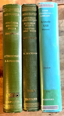 Loeb Classical ARISTOTLE. Rhetoric, Posterior Analytics,  Athenian Constitution - Image 1 of 4