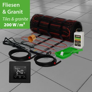 Suelo Radiante Eléctrico Calefacción por 200W Eléctrico Azulejos Baño Set De - Imagen 1 de 84