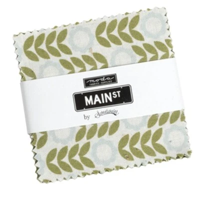 Mini Charm Pack "Main Street" modern Patchwork Stoff Moda, 42 Scraps à 6,25cm - Bild 1 von 3