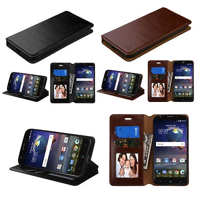 SPM168 For MOTOROLA MOTO Z2 Force /Z2 Play Leather Wallet Flip Case Cover Stand Pouch