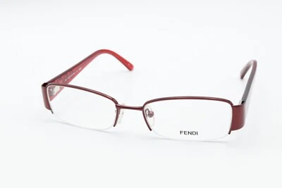 Marco FENDI F894 617 rojo borgoña 51-17-130 bisagras flexibles con estuche Q6 Foto 1 de 4