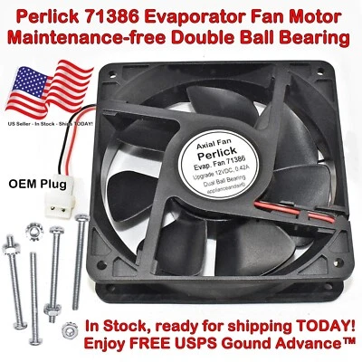 Motor ventilador evaporador PERLICK 71386 115 V actualización a 0,42 A 12 VDC ¡ENVÍO GRATUITO HOY! Foto 1 de 4